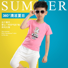2016夏季新款男童T恤   小男孩纯棉卡通动漫短袖纯棉圆领韩版上衣