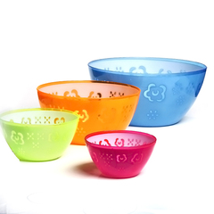 福和盈  五彩缤纷水果沙拉碗 洗手碗 大小饭菜碗 居家塑料果盘