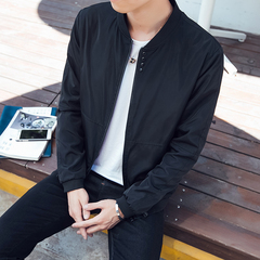 2016新款秋季外套男青少年学生韩版潮流男装修身上衣男士夹克帅气