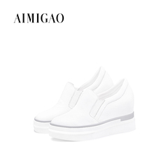 AIMIGAO爱米高2016品牌体验款 内增高松紧带厚底鞋春季休闲单鞋女