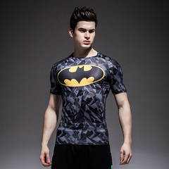 包邮蝙蝠侠pro运动紧身衣短袖篮球健身服训练服透气速干背心T恤男