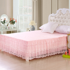 莎曼家纺 韩版公主蕾丝床裙床罩单件床盖席梦思套夏季1.5/1.8米