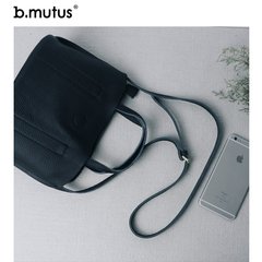 B．MUTUS/执古2016冬季新款简约时尚头层牛皮女士真皮小手提包