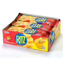 现货特价香港卡夫 乐之RITZ 芝士夹心饼干324g/12包 进口零食