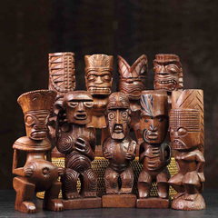 壁虎小屋巴厘岛 创意木雕 东南亚菩萨 摆件 神奇木人 大号 30cm