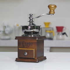 手动咖啡磨豆机 家用手摇复古铸铁芯小型 磨粉机粉碎机研磨器耐用
