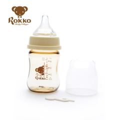 Rokko PPSU奶瓶宽口径防摔放胀气塑料奶瓶新生儿奶瓶130/270ml