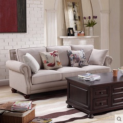 美式乡村布艺沙发 地中海风格 北欧 新古典小户型组合沙发
