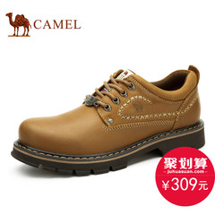 Camel骆驼男鞋 春季时尚耐磨系带男鞋工装大头鞋