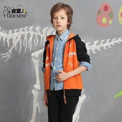 爱自拍的易特龙童装男童运动套装秋装儿童恐龙拉绒加厚两件套开衫