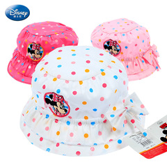 宝宝盆帽女童帽子儿童渔夫帽迪士尼公主可爱卡通幼儿遮阳帽休闲帽