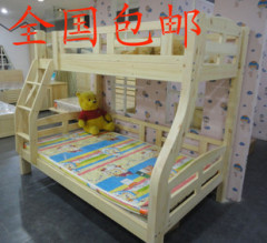 松木家具成人双层床实木弯腿子母床儿童上下床宜家高低床上下铺