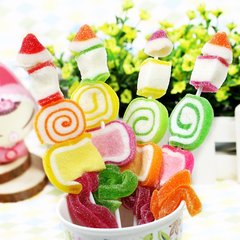 泰国进口糖果水果串烧ㄠ糖儿童水果qq软糖零食品25g
