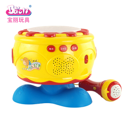 宝丽小鼓王音乐欢乐拍拍鼓 儿童三字经手拍鼓宝宝婴儿玩具0-1-2岁