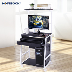 诺特伯克可移动电脑桌台式家用多功能书桌简约现代创意带书架桌子