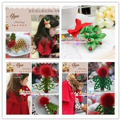 2016热卖 韩版儿童圣诞树饰品 儿童发饰头饰 女童圣诞节