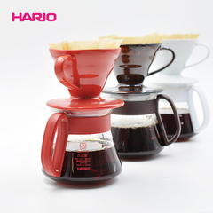 HARIO日本原装进口咖啡壶 陶瓷滤杯滴滤滴漏式手冲咖啡壶套装VDS