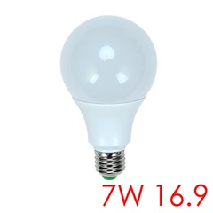 防水灯泡7W  LED灯泡E27螺口暖白照明节能灯E14超亮B22卡口球泡灯
