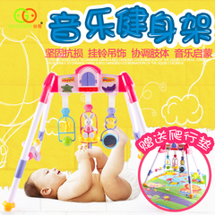 谷雨儿童音乐健身架0-1岁宝宝健身器材婴儿锻炼玩具
