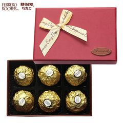 费列罗 巧克力 Ferrero/费列罗结婚喜糖巧克力6粒蝴蝶结礼盒 新款