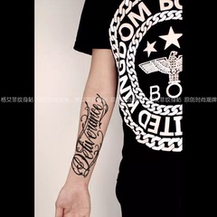 格艾菲原创英文字母纹身贴防水男女持久创意手臂仿真图腾刺青包邮