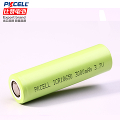pkcell比苛icr18650锂电池3000mah 3.7V高容量手电筒充电电池平头
