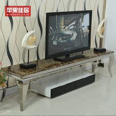 简约 时尚大理石电视柜 新古典不锈钢电视柜 电视柜茶几组合套装