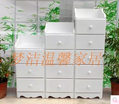欧式斗柜皮床头柜 白色实木斗柜收纳柜 抽屉式沙发边柜实木储物柜