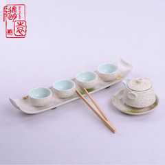随园茶道禅意日式陶瓷茶具套装带茶盘整套家用普洱功夫红茶壶杯子