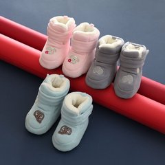 婴儿鞋子冬季加厚保暖宝宝棉鞋软底学步新生婴幼儿0-1岁6-12个月
