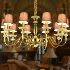 预售-美式吊灯客厅灯 全铜欧式餐厅卧室灯 北欧复古乡村大厅