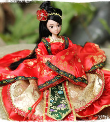 中国贵妃东方美女刺绣古代风儿童玩具娃娃盒装女孩宝宝生日好礼物