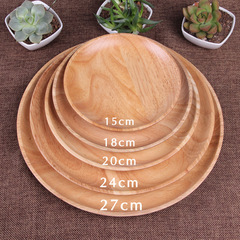日韩式橡木点心碟 木盘 零食水果盘餐碟实木碟天然环保创意餐具