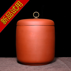 宜兴紫砂茶叶罐大码号手工密封醒茶器米桶缸七子饼普洱存储罐特价