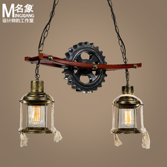 中式复古老式马灯美式怀旧煤油灯LED创意树脂餐吊咖啡厅铁艺吊灯