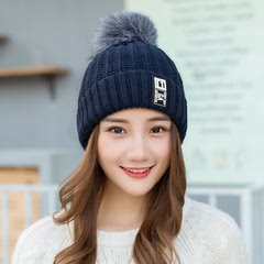 冬天帽子女韩版潮保暖毛线帽秋冬季加绒加厚时尚护耳针织帽月子帽