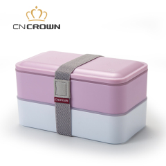 科罗恩时尚简约双层日式便当盒分格饭盒日本餐盒学生可爱可微波