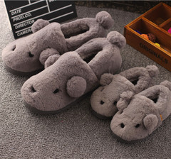 冬季儿童棉拖鞋亲子一家三口可爱卡通男女宝宝婴儿鞋小孩1-2岁3-4