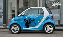 奔驰smart宝马mini甲壳虫车身贴拉花爱心兔个性汽车贴纸划痕贴