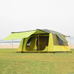 户外多人大帐篷5-8人10人12人野营三室一厅帐篷双层防雨超大帐篷