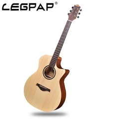 legpap 41寸单板木吉他 GA105缺角民谣 演凑吉它 原木色民谣吉他