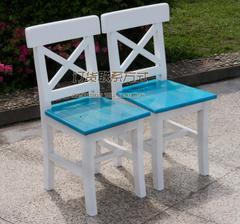 地中海风格 实木餐椅 实木椅木 餐凳 休闲椅 咖啡椅