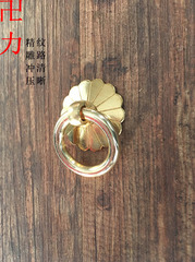 中式仿古家具古典柜门纯铜现代简约田园抽屉茶叶陶瓷罐铜拉手把手