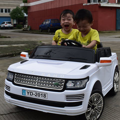 双座大型儿童电动车四轮汽车遥控越野摇摆婴幼儿玩具车可坐双驱动