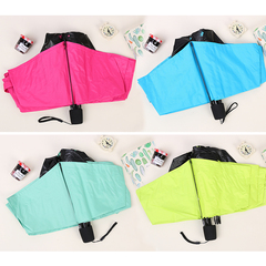 超轻防晒黑胶防紫外线遮阳太阳伞韩国学生女折叠两用晴雨伞小清新