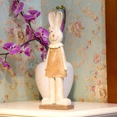 电视柜摆件 现代简约欧式 北欧家居装饰品客厅兔子摆件 结婚礼物