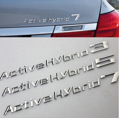 宝马混合动力3D车标新3系5系7系Active hybrid尾标贴侧窗字贴标贴