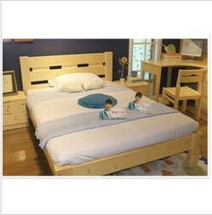 新款 特价松木床 实木床 双人床1.8米全实木1.5米单人床1.2米1米