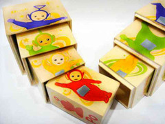 外贸玩具 天线宝宝木制绕珠玩具 天线宝宝玩具套盒