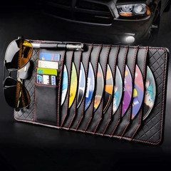 汽车CD夹遮阳板套多功能真皮CD夹车用CD夹车载CD包袋汽车用品超市